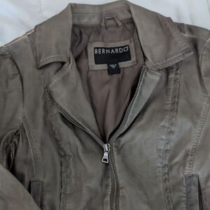 Bernardo Taupe Leather Jacket
